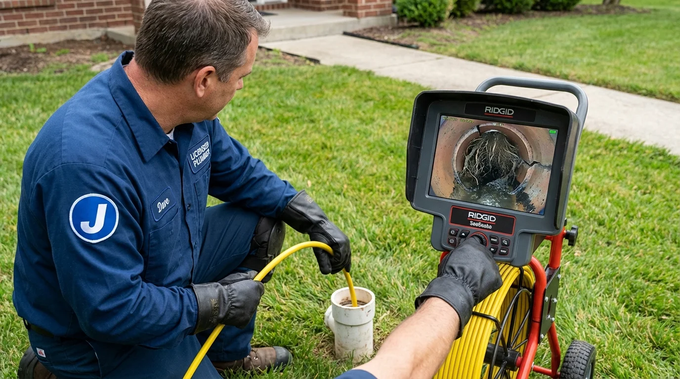 Sewer camera inspection being performed by Johns Plumbing LLC in Montrose